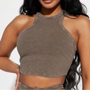 Pixie mineral crop tank top